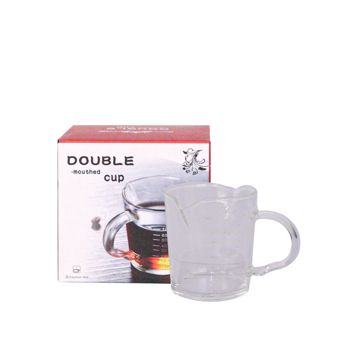 Double Spout Glass Cup