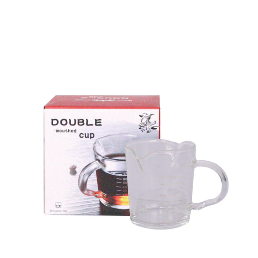 Double Spout Glass Cup